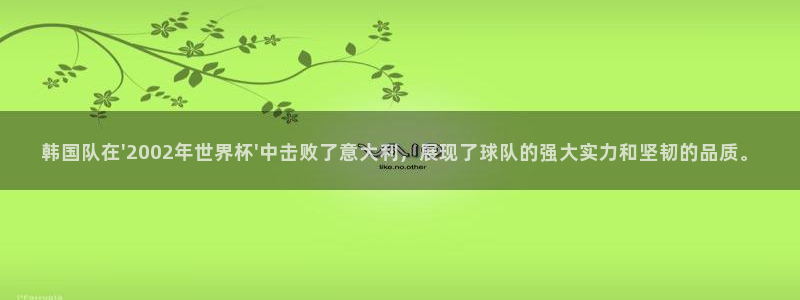 世界杯欧洲预选赛：韩国队在\'2002年世界杯\'中击败了意大利，展现了球队的强大实力和坚韧的品质。