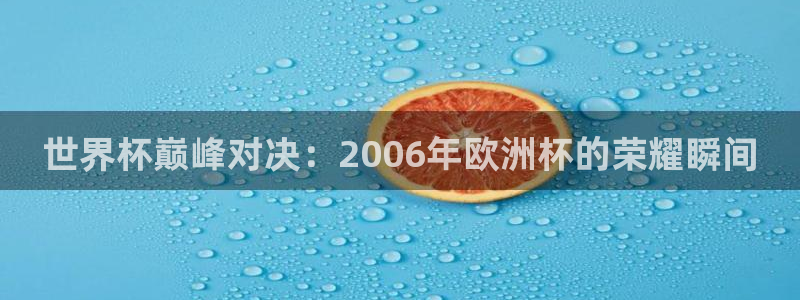 世界杯足球赛2026赛程时间：世界杯巅峰对决：2006年欧洲杯的荣耀瞬间